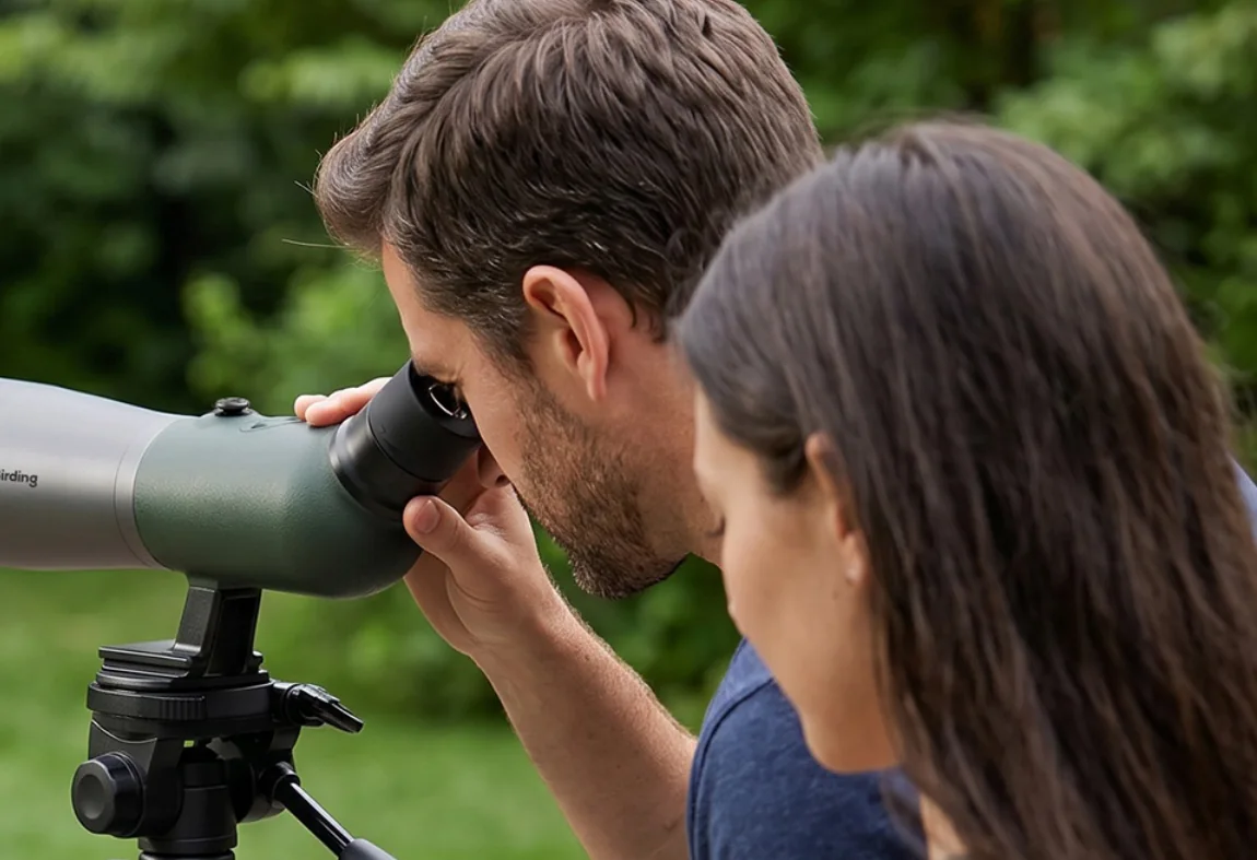 Birder using ETF-M1